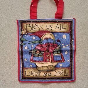 Festive Tote Bag with Snowman Design